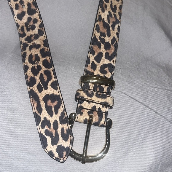 & Other Stories Leopard Print Leather Belt Gold Buckle Size Small main image 6